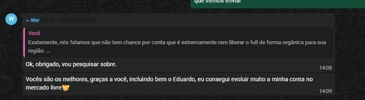 Depoimento de seller