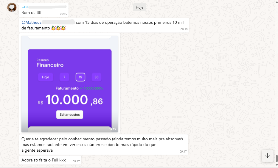 Depoimento de seller