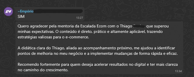 Depoimento de seller